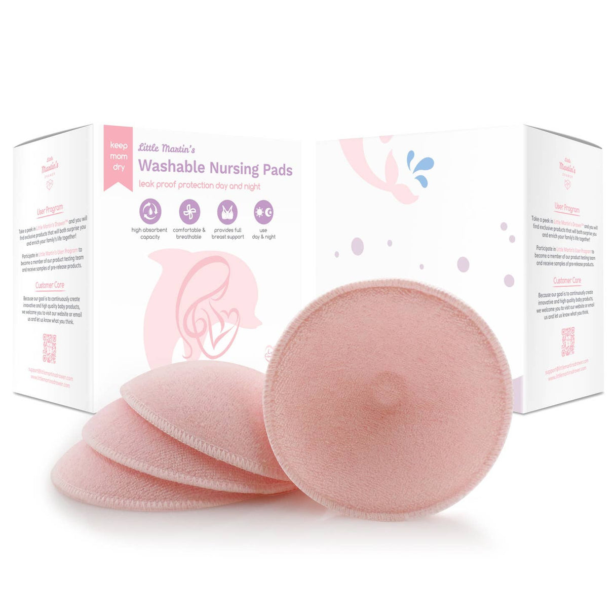 Washable Nursing Pads (4 Pack) - HoneyBug 