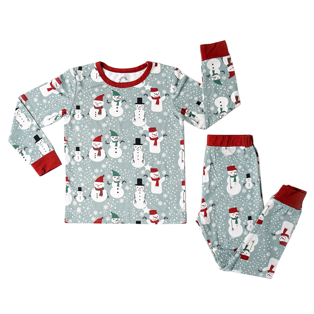 Snow People Toddler Pajama Set - HoneyBug 