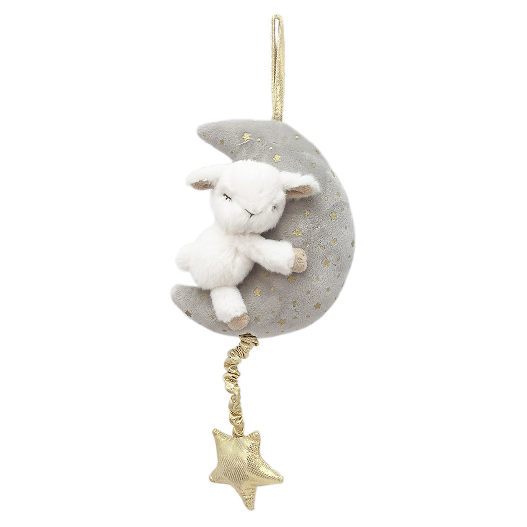 Plush Lamb And Moon Musical Mobile - HoneyBug 