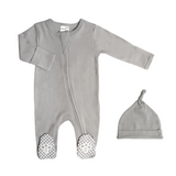 Organic Cotton Footie Set - Stone - HoneyBug 