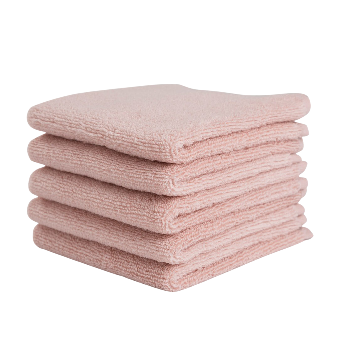 Organic Cotton Baby Washcloths - Pink - HoneyBug 