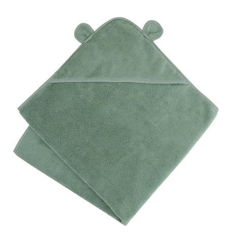 Organic Cotton Hooded Towel - Sage - HoneyBug 