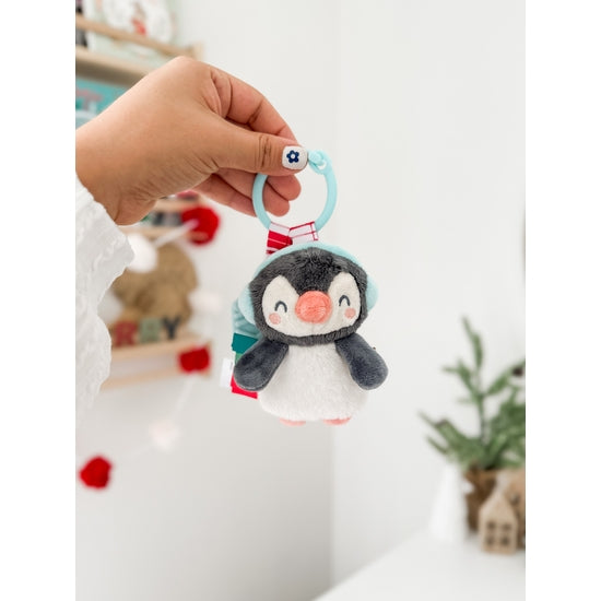 Holiday Itzy Pal™ Plush + Teether - Penguin - HoneyBug 