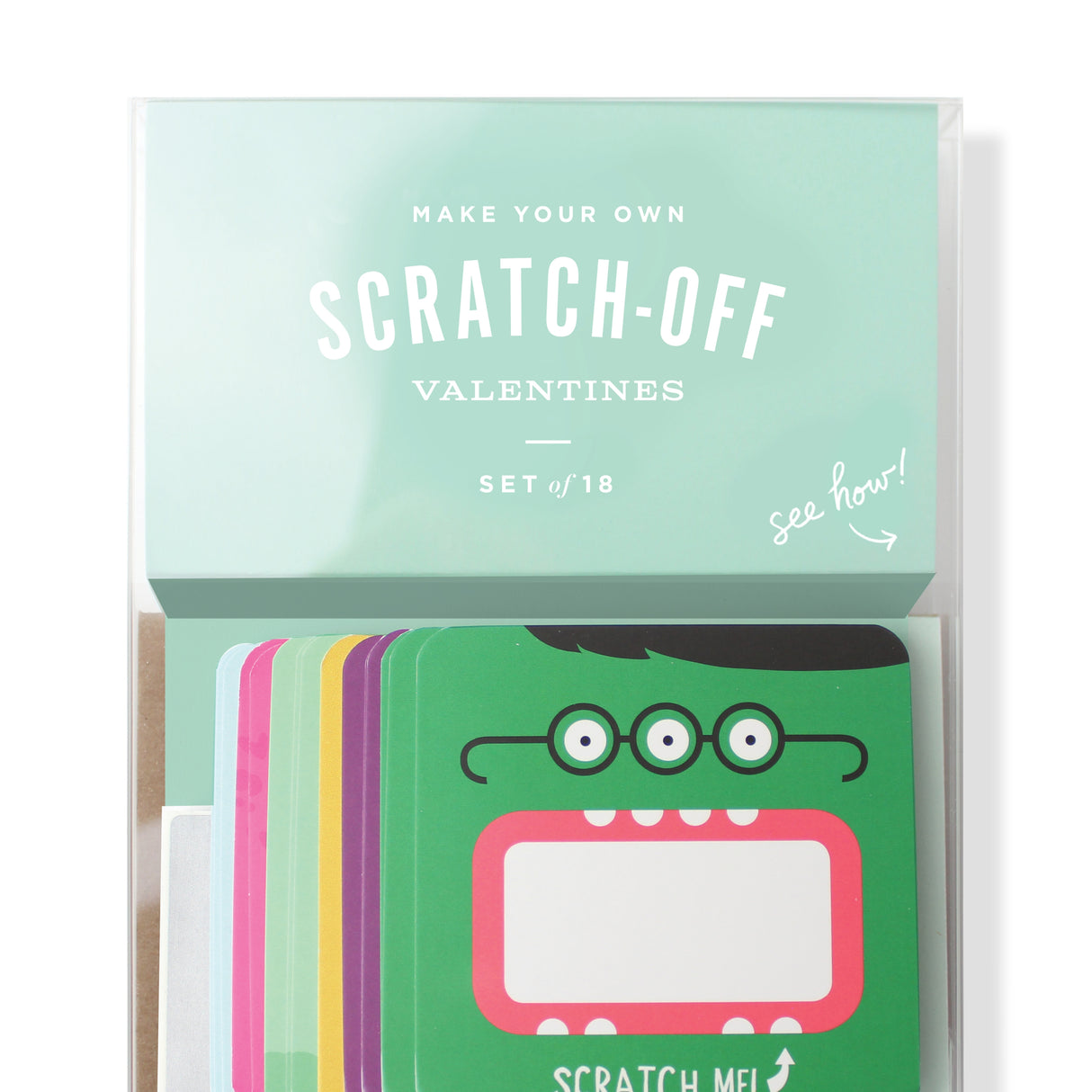 Scratch-off Valentines - Monster 18pk - HoneyBug 