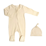 Organic Cotton Footie Set - Cream - HoneyBug 