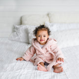 Organic Cotton Hooded Robe - Pink - HoneyBug 