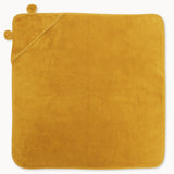 Organic Cotton Hooded Towel - Mustard - HoneyBug 