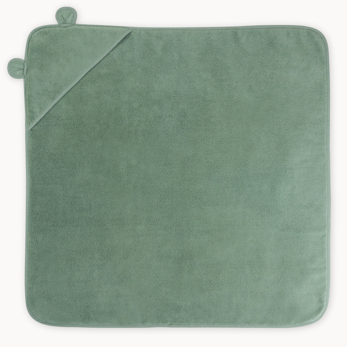 Organic Cotton Hooded Towel - Sage - HoneyBug 