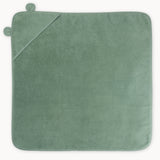 Organic Cotton Hooded Towel - Sage - HoneyBug 