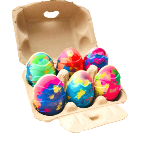 Rainbow Egg Crayons - 6 Rainbow Egg Set - HoneyBug 