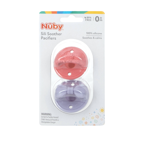 Sili Soother Pacifier - Purple & Pink - HoneyBug 