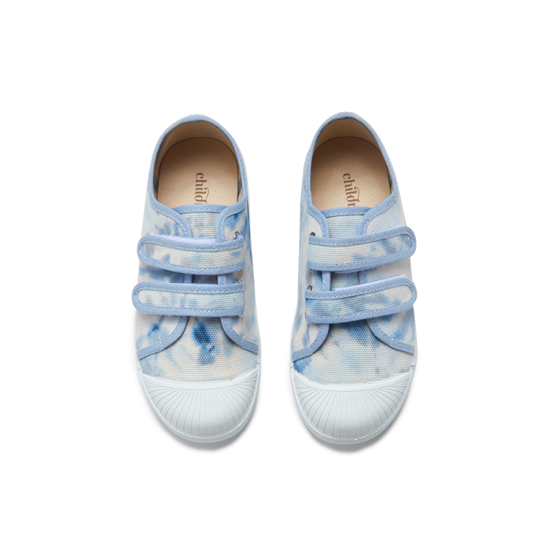 Canvas Double Sneaker in Tie Dye Blue by childrenchic - HoneyBug 