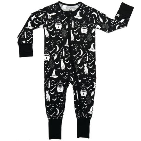 Hocus Pocus Halloween Bamboo Baby Convertible Footie Pajamas HoneyBug