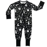 Hocus Pocus Halloween Bamboo Baby Convertible Footie Pajamas - HoneyBug 