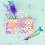 Pencil Pouch - Pink Holographic Scales - HoneyBug 