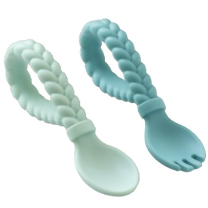 Sweetie Spoons (Spoon + Fork Set) - Mint - HoneyBug 