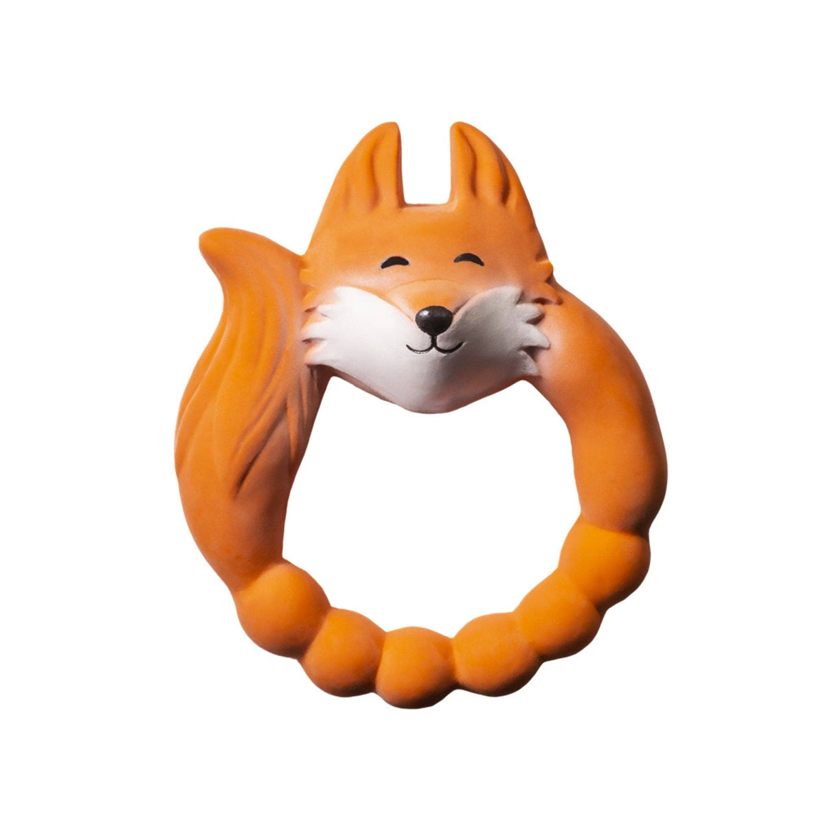 Natural Rubber Teether Fox - Orange - HoneyBug 