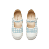 Gingham Mary Jane Sneakers in Light Blue by childrenchic - HoneyBug 