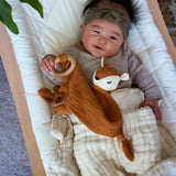 Organic Snuggle Lovie Blanket - Fawn - HoneyBug 