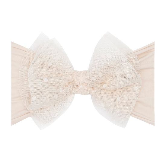 Tulle Fab Bow - Oatmeal - HoneyBug 