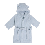 Organic Cotton Hooded Robe - Blue - HoneyBug 