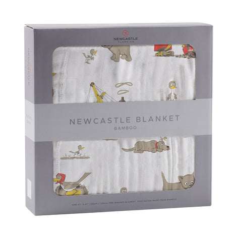 Are You My Mother? Bamboo Muslin Newcastle Blanket - HoneyBug 