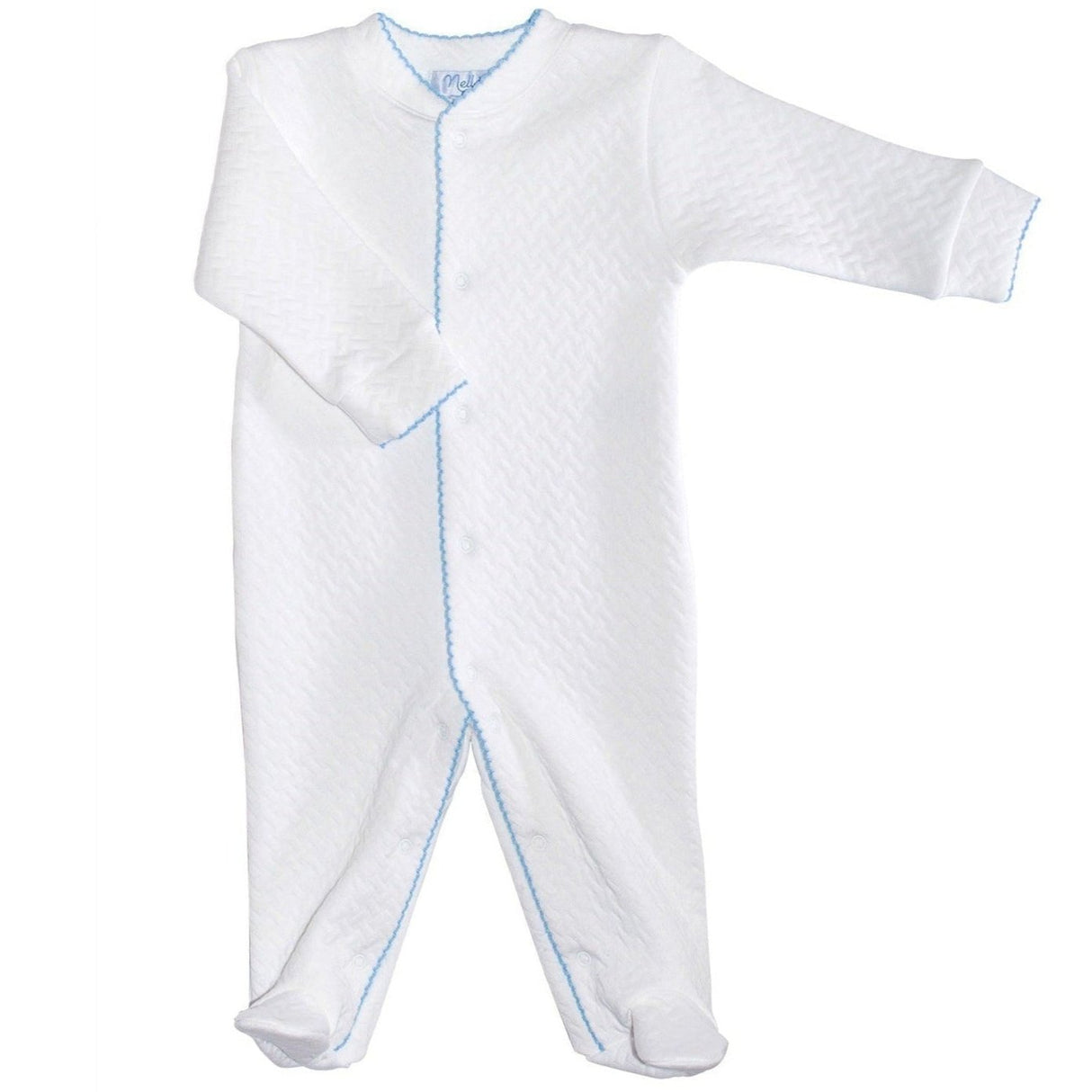 Basket Weave Baby Footie - HoneyBug 