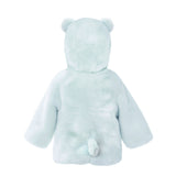 Blue Bear Faux Fur Hooded Baby Coat 6-12M - HoneyBug 