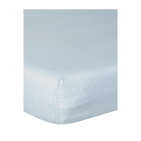 Blue Ginghan Baby Crib Sheets - HoneyBug 