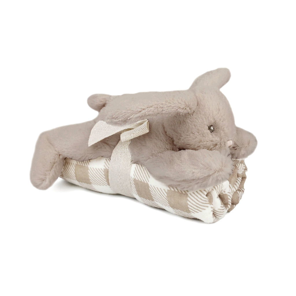 Blankie And Bunny / Taupe Gift Set - HoneyBug 