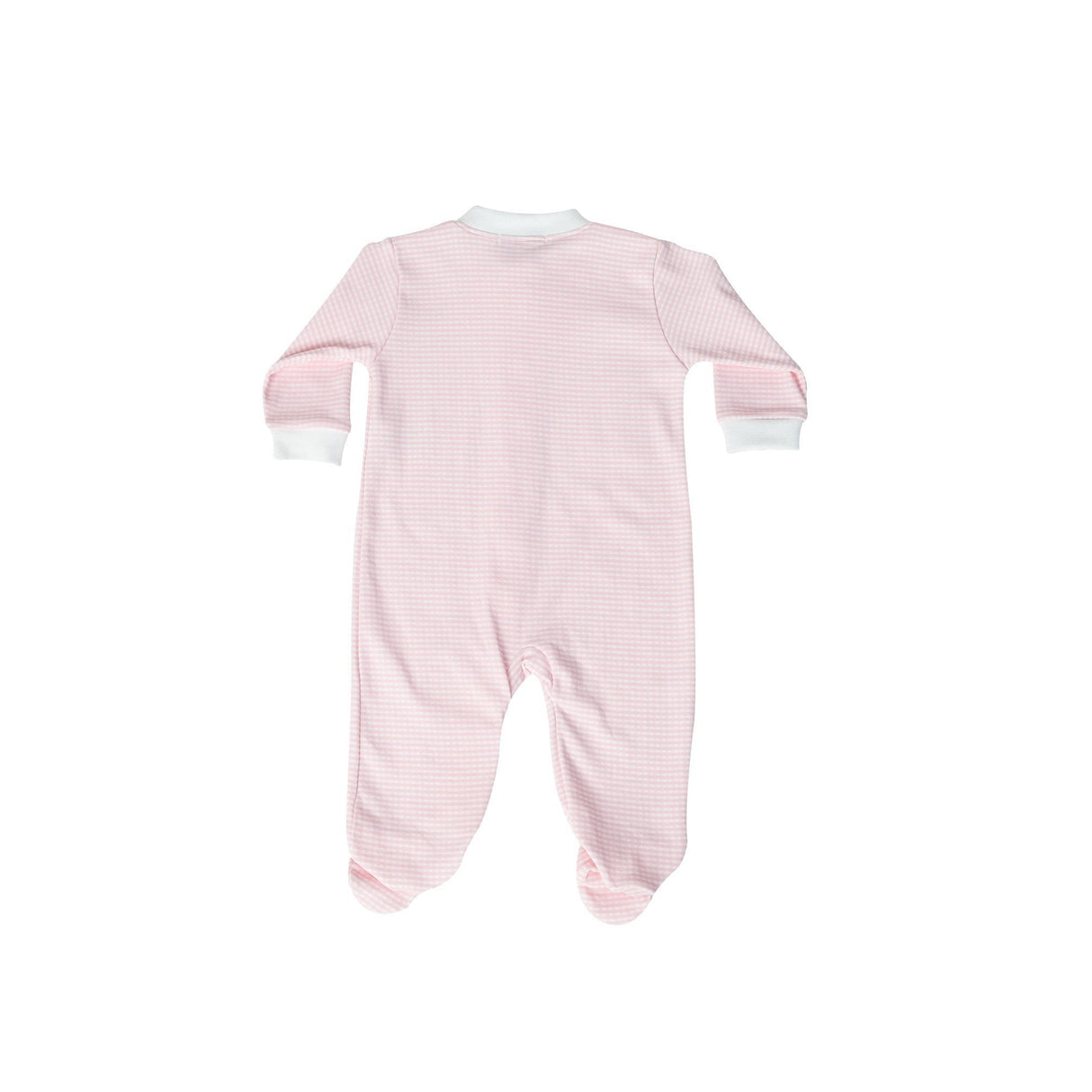 Pink Gingham Zipper Footie - HoneyBug 