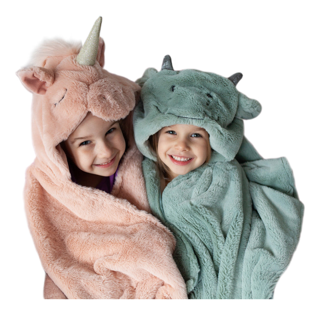 'Uliana' Plush Unicorn Hooded Blanket - HoneyBug 