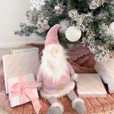 Pink Santa Plush Toy Shelf Sitter - HoneyBug 