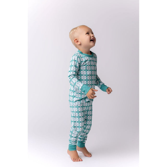 Teal Plaid Two Piece Set - HoneyBug 