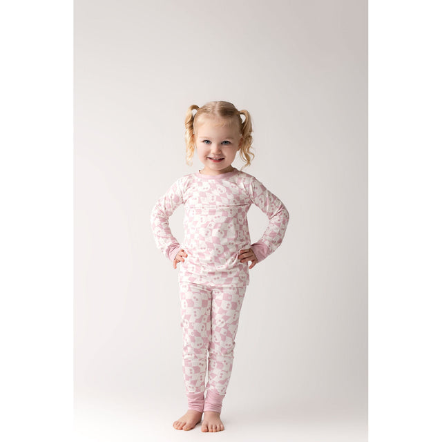 Mauve Wavy Checkered Two Piece Set - Jammers x Karrie Locher - HoneyBug 