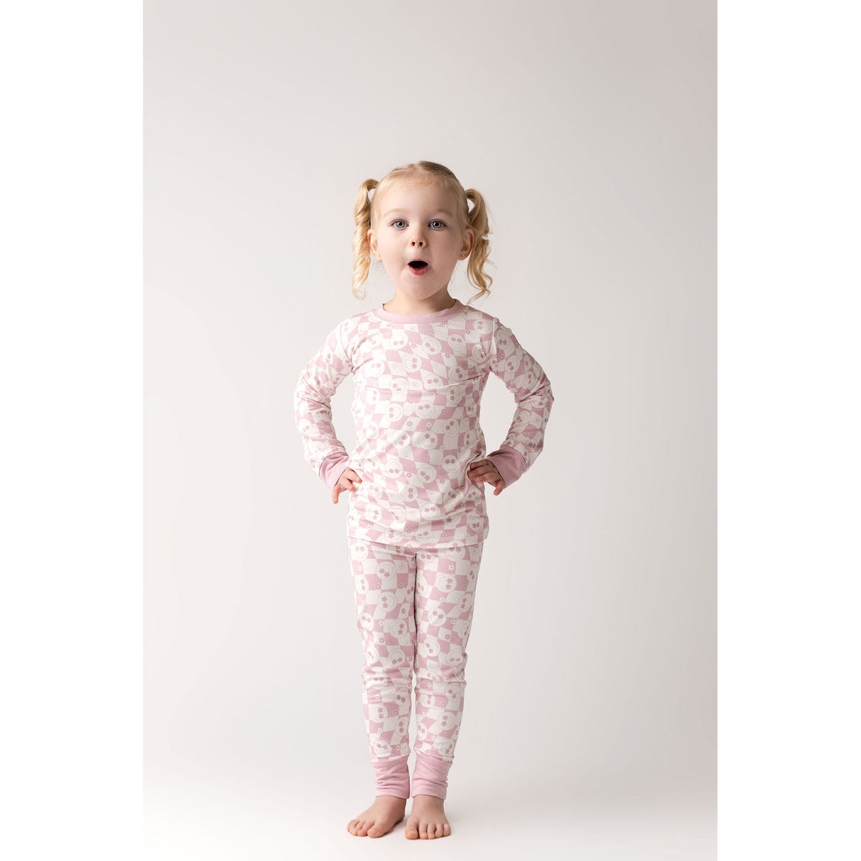 Mauve Wavy Checkered Two Piece Set - Jammers x Karrie Locher - HoneyBug 