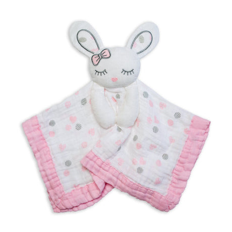 Muslin Lovey - Pink Bunny - HoneyBug 