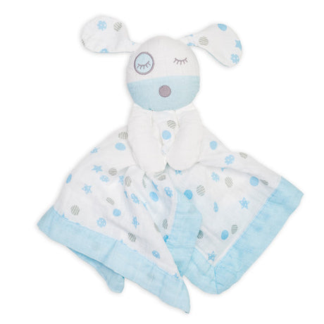 Muslin Lovey - Blue Puppy - HoneyBug 