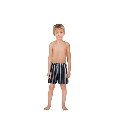 Navy Stripes - Kids Swim Trunks by Bermies - HoneyBug 