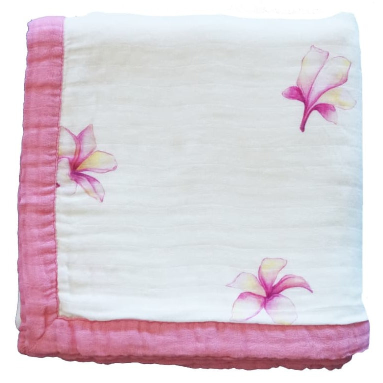 Plumeria Baby Quilt - HoneyBug 