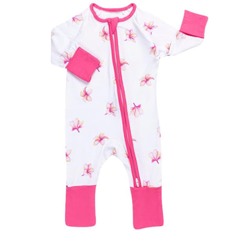 Plumeria Bamboo Coverall - HoneyBug 