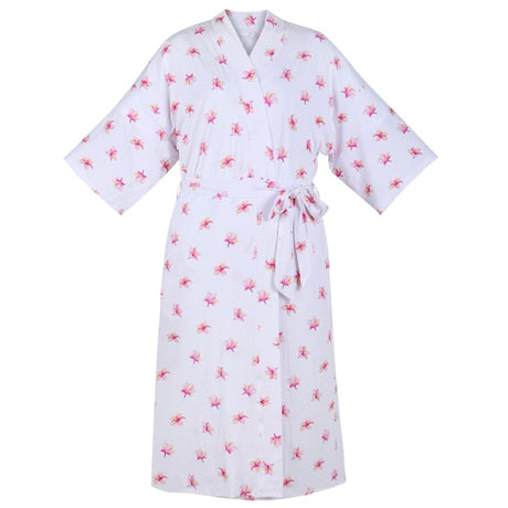 Plumeria Bamboo Mama Robe - HoneyBug 