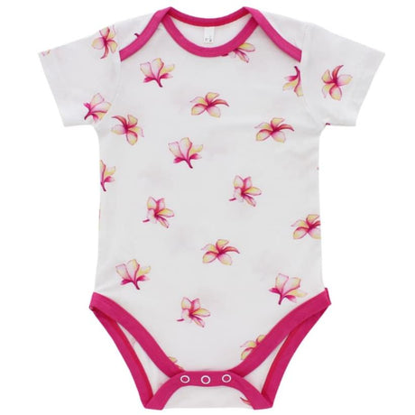 Plumeria Bamboo Onesie - HoneyBug 