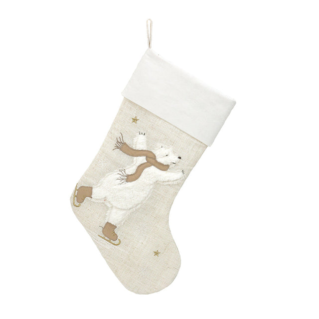 Skating Bear Stocking - HoneyBug 