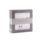 Mister Moose Cotton Muslin Crib Sheet - HoneyBug 