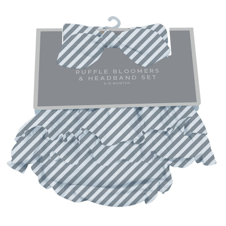 Finley Stripe Bamboo Bloomer Headband Set - HoneyBug 