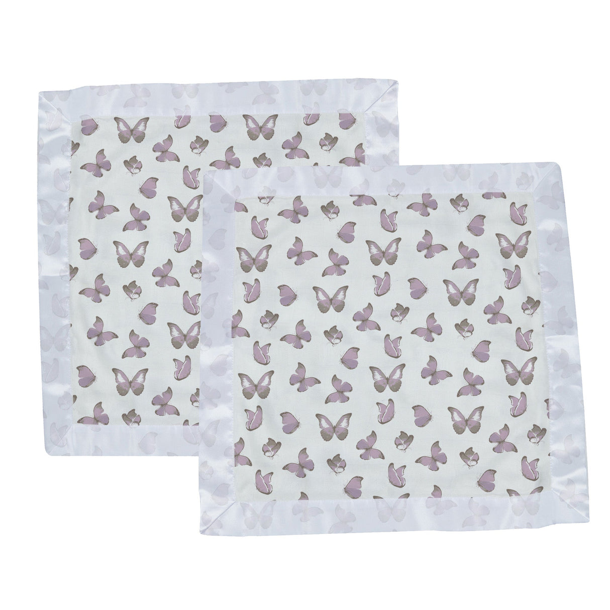 Winsome Butterflies Cotton Muslin Security Baby Blankie - HoneyBug 