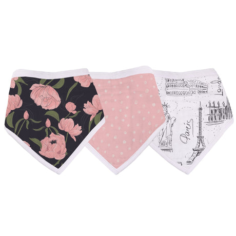 London, Paris, New York Bandana Bib - Set of 3 - HoneyBug 