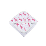 Pink Deer Cotton Hooded Towel and Washcloth Set - HoneyBug 