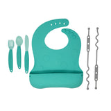 Busy Baby Bungee Bib & Utensil Set - HoneyBug 